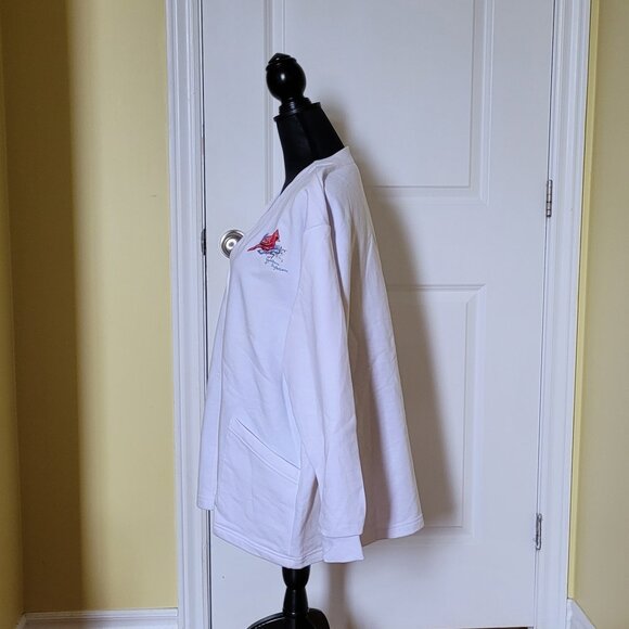 Northern Reflections cardigan sweater vintage sweatshirt red cardinal winter 90s - Picture 4 of 16